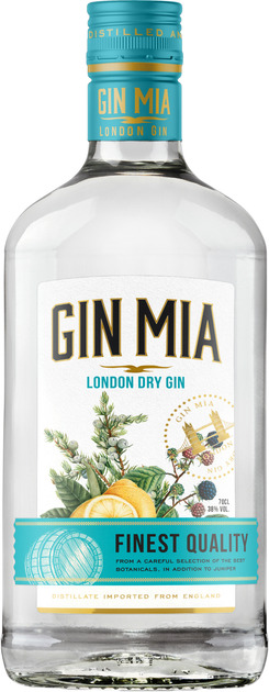 Джин Gin Mia London Dry Gin 38% 0.7 л